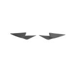 Porsche Taycan Base 4S Sedan 4-Door 2019-2024 Front Bumper Fins Real Carbon Fiber