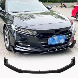 Honda Accord 2018-2021 Front Bumper Lip Glossy Black ABS