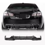 BMW 5 Series F10 2011-2016 528i 530i 535i 550i M-Sport FRP Gloss Black Rear Bumper Diffuser