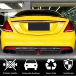 Mercedes Benz W222 Sport S63 AMG Pre-facelift 2014-2017 Rear Bumper Diffuser With Exhaust Pipe Tips Carbon Fiber