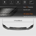 Mercedes Benz W205 C205 A205 Sport C43 Pre-facelift 2015-2019 Front Bumper Lip Carbon Fiber