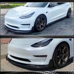 Tesla Model 3 2016-2022 Front Bumper Lip Carbon Fiber