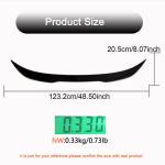 BMW 3 Series F30 F35 F80 M3 Sedan 4-Door 2012-2019 Rear Trunk Spoiler Dry Carbon Fiber