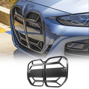 Dry Carbon Fiber Front Bumper Grille for BMW G22 G23 430i Coupe Convertible 2Door 2021-2023 Auto Racing Grid Front Kidney Grille Factory Outlet