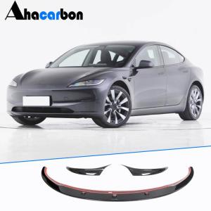 For Tesla Model 3 2023 Carbon Fiber Front Bumper Lip Spoiler
