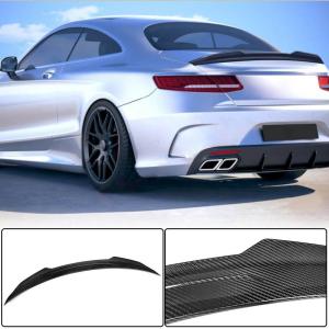 Mercedes Benz S Class (W217) C217 Coupe 2015-2020 Rear Trunk Spoiler Dry Carbon Fiber