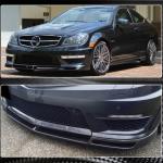 Mercedes Benz C Class W204 C204 C63 AMG Facelift 2012-2014 Front Bumper Lip Carbon Fiber