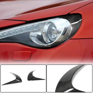 For Subaru BRZ Toyota GT86 FT86 Scion FR-S Dry Carbon Fiber Front Headlight Eyelid Eyebrows