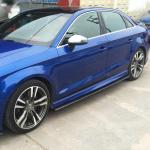 Audi S3 A3 Sline 8V 8V.5 Sedan 2014-2019 Side Skirts Carbon Fiber