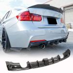 Carbon Fiber Rear Bumper Diffuser Lip for BMW 3 Series F30 M Sport 2012-2018 With brake light