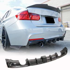 Carbon Fiber Rear Bumper Diffuser Lip for BMW 3 Series F30 M Sport 2012-2018 With brake light