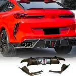 Real Carbon Fiber Rear Bumper Diffuser Compatible with BMW X6M F96 Sport Utility 4-Door 2019-2025 Lower Bumper Lip Diffuser Body Kit Factory Outlet