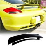 Glossy Black Rear Trunk Spoiler Compatible with Porsche 987 Cayman Base S Coupe 2-Door 2005-2012 FRP Auto Car Rear Boot Lid Highkick Spoiler Wing Lip