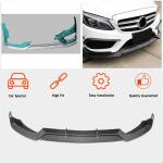 Mercedes Benz W205 C205 A205 Sport C43 Pre-facelift 2015-2019 Front Bumper Lip Carbon Fiber
