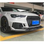 Audi RS4 B9 Typ 8W Avant 2019UP Front Bumper Lip Dry Carbon Fiber