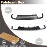 Rear Diffuser Compatible with Audi A4 B8 2009 2010 2011 2012 Replacement PU Rear Bumper Lip Diffuser Body Kit (with Bright Ribbon)