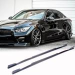 Infiniti Q50 Sedan Carbon Fiber Side Skirts Extension Lip 2013–2020