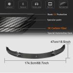 BMW 5 Series F10 M Sport 2012-2016 Front Bumper Lip Spoiler Carbon Fiber