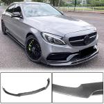 Mercedes Benz W205 C63 AMG Pre-facelift 2015-2019 Front Bumper Lip Carbon Fiber