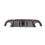 Infiniti Q50 2014-2017 Rear Bumper Diffuser With LED Brake Light Glossy Black ABS