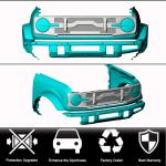 Carbon Fiber Front Grille for Ford BRONCO Sport Utility 2D 4D 2021-2023