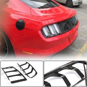Ford Mustang 2015-2017 Rear Bumper Fog Lamp Light Cover Carbon Fiber