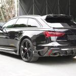 Audi RS6 2019-2022 Front Bumper Lip Side Skirts Rear Diffuser Rear Trunk Spoiler Rear Window Spoiler Dry Carbon Fiber