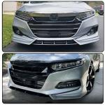 Front Bumper Lip Splitter for Honda Accord 2021-2022 Silver | Front Lip Splitter Air Dam Bumper Protection Spoiler Splitter 3PCS