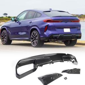 Carbon Fiber Rear Bumper Diffuser Compatible with BMW X6M F96 2023-2024 Lower Bumper Lip Diffuser Body Kit Factory Outlet