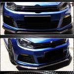 Volkswagen VW Golf 6 MK6 R/R20 2010-2013 Front Bumper Lip Carbon Fiber