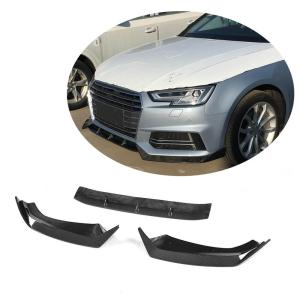 Audi S4 A4 Sline B9 Sedan 2017-2020 Front Bumper Lip Carbon Fiber