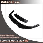 Gloss Black Front Bumper Lip Splitters for Porsche Taycan 2019-2025 | ABS Front Chin Spoiler Splitter Protector Auto Parts Anti-Collision Protection