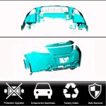 Subaru BRZ Toyota GR86 2022+ Rear Bumper with Splitters Carbon Fiber