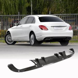 Mercedes Benz C Class W205 C160 C180 C200 C300 Base Sedan 4Door 2015-2019 Rear Bumper Diffuser Carbon Fiber