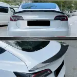 Tesla Model 3 2017-2022 Carbon Fiber Aero Body Kit(Front Lip, Side Skirts, Rear Diffuser & Trunk Spoiler)