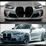 BMW M3 G80/M4 G82 G83 2021+ Front Bumper Fins Dry Carbon Fiber