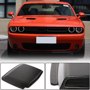 Dodge Challenger Coupe 2015-2019 Engine Hood Cover Carbon Fiber