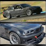 BMW E46 M3 2-Door Carbon Fiber Front Fenders with Side Vent Openings 2001–2006