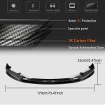 BMW 5 Series G30 G31 Pre-LCI 2017-2020 Front Bumper Lip Carbon Fiber