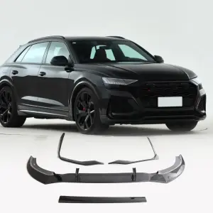 Audi RSQ8 Base Sport Utility 4-Door 2021+ Front Bumper Lip Carbon Fiber