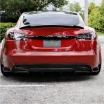 Tesla Model S Carbon Fiber Rear Bumper Diffuser Valance Lip 2016–2017