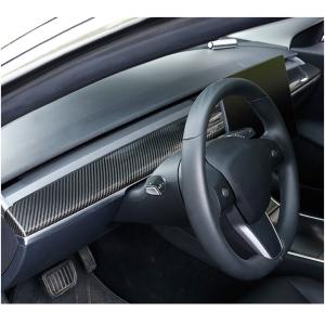 Tesla Model 3 & Y 2018-2022 Interior Dashboard Decoration Covers Dry Carbon Fiber