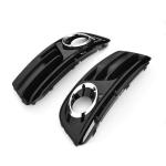Gloss Black Fog Light Cover Trim Compatible with Audi Q5 2013-2015 ABS Gloss Black Front Bumper Chrome Lower Grille Car Accessories 2PC/Set