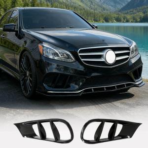 Mercedes Benz E Class W212 Sport Pre-facelift 2014-2016 Fog Lamp Covers Glossy Black FRP