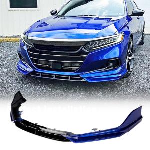 Front Bumper Lip Splitter for Honda Accord 2021-2022 Still Night Pearl Blue | Front Lip Splitter Air Dam Bumper Protection Spoiler Splitter 3PCS