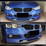 BMW 3 Series F30 M Sport 2012-2018 Front Bumper Lip Carbon Fiber