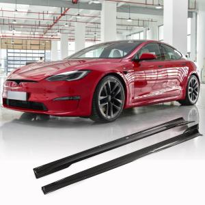 Tesla Model S Plaid 2021-2023 Side Skirt Carbon Fiber
