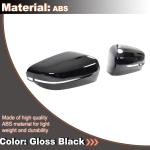 Mirror Cover fits for BMW 5 Series G30 520i 530i 540i M550i Sedan 2017-2019 Gloss Black ABS Replacement Rearview Side Rearview Mirror Caps Car Exterior Outside Shell (For LHD)