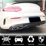For Mercedes Benz (W205) C205 A205 C63 AMG Pre-facelift Carbon Fiber Rear Bumper Diffuser Lip