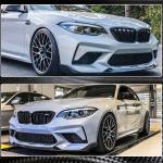 BMW 2 Series F87 M2 Competition M2C 2018-2022 Front Bumper Lip Carbon Fiber